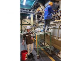 Lắp béc phun vào máy trộn